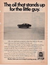 Quakerstate Motor Oil Print Ad June 1972 Popular Science  - $3.79