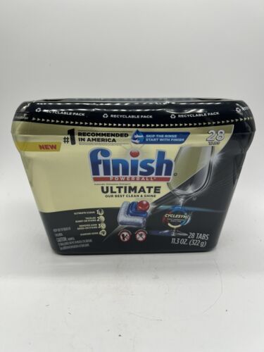 Finish Powerball Automatic Dishwasher Detergent Ultimate Clean Glass 28 ... - $8.45