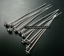 Antique Silver DESIGNER earring jewelry head pins 10pcs 2 inch 50mm FHG009 - £2.29 GBP