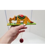 3 Vintage Wooden Handmade Wooden Toy Pull String Ball See Saw Camel Parr... - $73.72 CAD