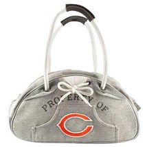 Chicago Bears NFL Womens Gray Hoodie Bowler HandBag Purse Tote Bag Trave... - £19.57 GBP