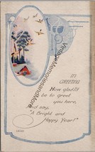 A Bright and Happy New Year Vintage New Years Postcard PC304 - £5.45 GBP