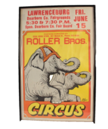 Roller Bros Circus Poster Elephants by Ray Dirgo Framed with slight Damage - €12,25 EUR