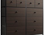 Reahome 10 Drawer Dresser For Bedroom Faux Leather Chest Of Drawers Fabric - £92.49 GBP