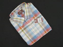 NEW! NWT! $195 Hickey Freeman Crisp Oxford Shirt!  Small  Colorful Plaid - £55.12 GBP