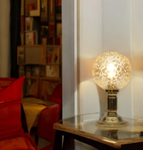 70er Years Brass Tischlämpchen Table Delicate &quot; Little Sphere - $149.79