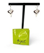 .925 Sterling Silver Hagit Design Elongate Heart Dangle Earrings 2.9g Is... - £49.55 GBP