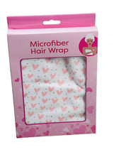 Valentines Day Microfiber Hair Wrap 100%. Button Securely Holds Wrap In ... - $13.74
