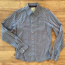 HCO Hollister Men&#39;s Blue Striped 100% Cotton Button Up Shirt- Size Medium - £15.18 GBP