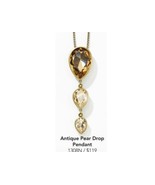 Touchstone Crystal by Swarovski 1308N Antique Pear Drop Necklace BNIB - $42.99