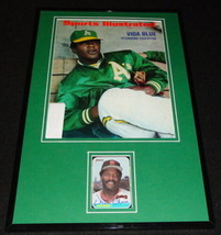 Vida Blue Signed Framed 1972 Sports Illustrated Cover Display A&#39;s - £62.27 GBP