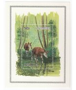 ZAIRE 50Z, Minisheet, 1984 Protection De La Faune - OKAPI, MNH, Rare - $4.69