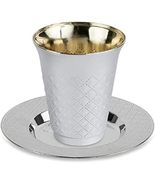 Nicole Fantini Decor Kiddush/kiddish Cup and Saucers  Premium Quality P... - $9.31