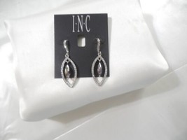 INC International Concepts 2&quot; Silver-Tone Pave Purple Dangle Drop Earrings Y627 - £10.51 GBP