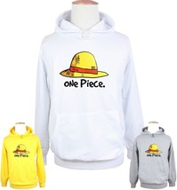 One Piece Monkey D Luffy Straw Hat Print Sweatshirt Unisex Hoodies Graphic Hoody - £19.56 GBP