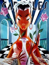 217.Pinup 18x24 Poster&quot;Gorgeous Black Girl w/ flowers&quot;Decor Designer interior de - £22.20 GBP