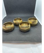 Set of 4 Brass Octagon Napkin Rings Made in India Brass Napkin Holders - £7.65 GBP