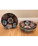 Vintage Japan Hand Painted GOLD IMARI Signed Porcelain Bowls Set of 3 Sp... - $5,683.05 MXN
