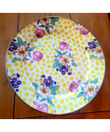 MacKenzie Childs, Rare, Buttercup-Yellow Polka Dot Cake Platter 16&quot; Dia - $99.99