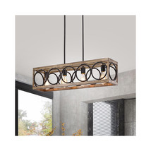 Warehouse of Tiffany MD06-4 4-Light Spencer Linear Chandelier with Open ... - $256.32