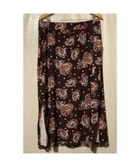 TERRA &amp; SKY Womens Plus 0X ~ 14W Paisley Print Max Skirt Pockets Soft Ma... - $308.30 MXN