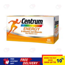 New Centrum Energy B-Vitamins and Minerals + Vitamin C &amp; E 60&#39;s Free Shipping - £28.73 GBP