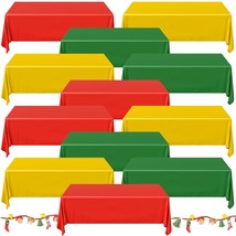 12 Pcs Christmas Plastic Tablecloth Disposable For Rectangle Tables 54 X 108 Inc - $32.99