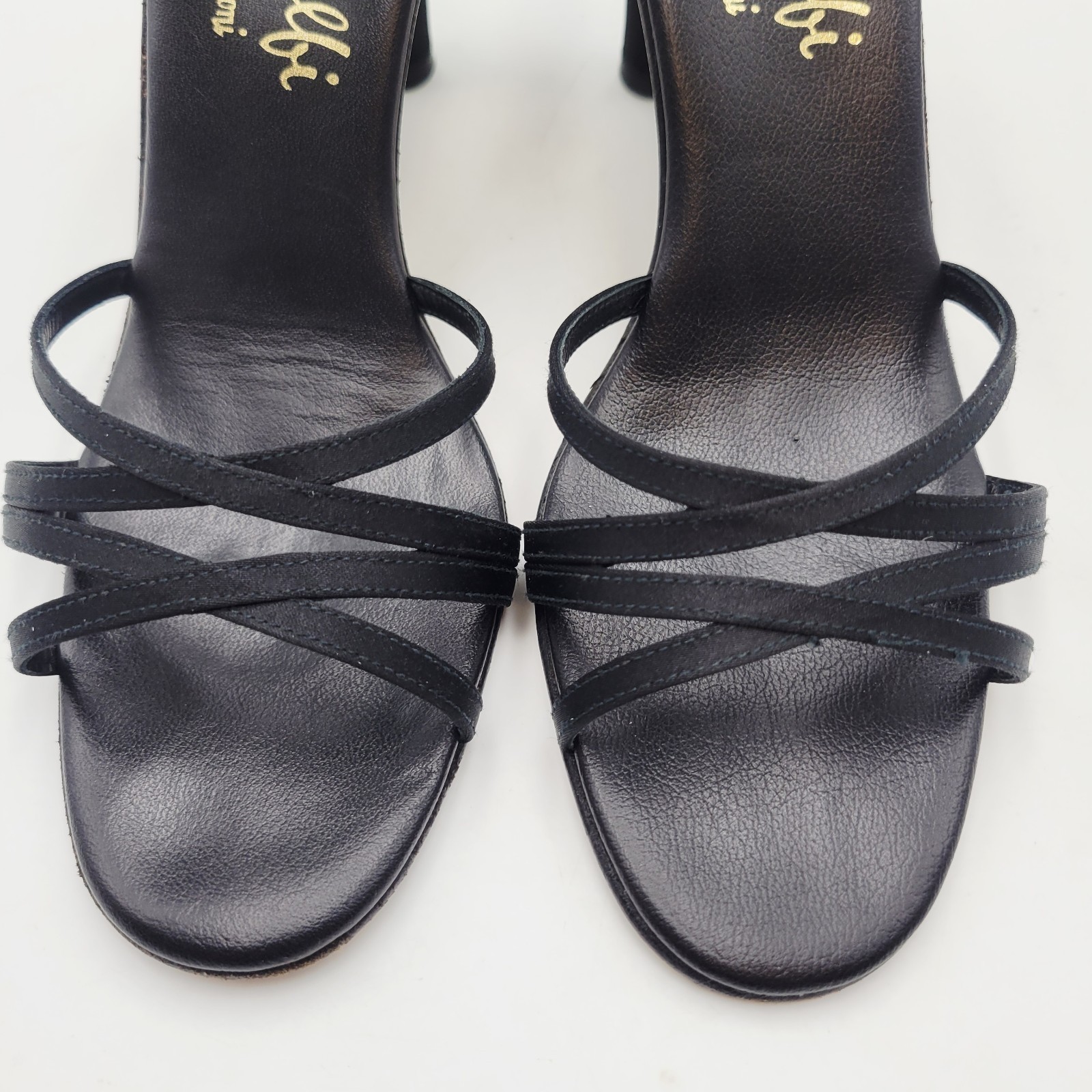 Amalfi by Rangoni Size 7.5 M Black Sandals Heels Womens Shoes Italy Vintage  Item image 6