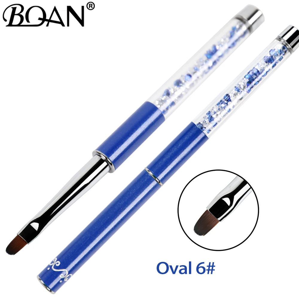 BQAN 1 PCS #6 Crystal Handle Nail Art Gel Brush  Nail Art  Gel Brush Pen With - £13.70 GBP