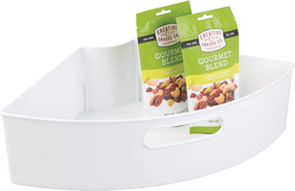 Recycled Plastic 1/4 Wedge Lazy Susan Turntable Organizer with Handle, Pantry, B - £19.40 GBP