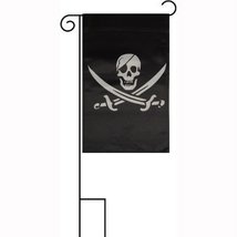 12x18 12&quot;x18&quot; Pirate Calico Jack Double Sided Sleeved w/ Garden Stand Flag - £15.00 GBP