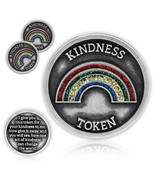 Pewter Kindness Token Coin Glitter Rainbow Pass It on Gift - £11.79 GBP