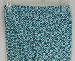 New LuLaRoe Tall &amp; Curvy Leggings Blue With White Floral Designs - £12.20 GBP