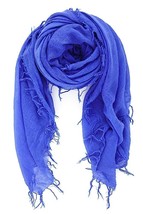 Chan LUU Cashmere and Silk Scarf in BAJA BLUE 62&quot; x 58&quot; NWT - £130.27 GBP