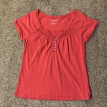 Eddie Bauer Top Womens M Used Red - $13.86