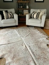 Rose Gold Cowhide Rug HUGE Size: 8 X 7&#39;ft Rose Gold Acid Washed Cowhide Rug  - $237.59