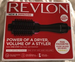 REVLON One-Step Hair Dryer And Volumizer Hot Air Brush, Black - £32.13 GBP