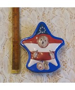 Patriotic Boyds Bears Peppermint Tin EMPTY Glory Bear RED White and Blue... - £9.57 GBP