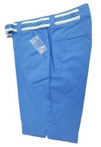 Kim Rodgers Women&#39;s Shorts Bermuda Blue With White Belt Size 10 - £9.78 GBP