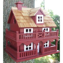 Red Wood Birdhouse - Made of Kiln Dried Hardwood - £127.18 GBP