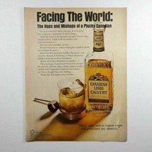 Vtg Canadian Lord Calvert Whiskey Facing the World Rice Council Print Ad - £10.68 GBP