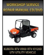 Kubota RTV-X900 RTV-X1120D Utility Vehicle UTV Service Repair Manual on CD - $20.45