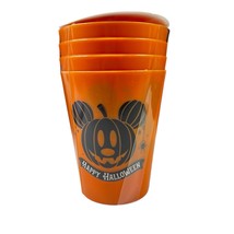 Disney Halloween Mickey Mouse Pumpkin Cups 4 Pack 16oz Reusable Orange S... - $15.00