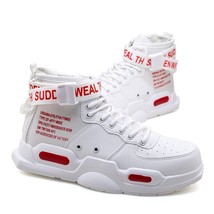 Platform High Top Red Bottom Trend Sneakers For Men Hip Hop Casual Men&#39;s Shoes T - £47.25 GBP