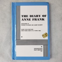Diary Of Anne Frank Hardcover Theater Stage Acting Dramatists Play Scrip... - $656.77 MXN