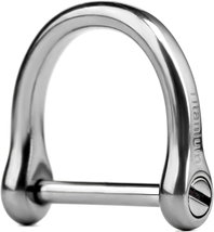 TISUR Titanium D-Rings with Screw Shackle, D Shape Key Chains Rings, Small Dogs&amp; - £16.44 GBP