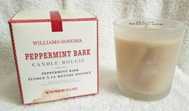 Williams Sonoma Peppermint Bark Candle 9 Ounce New Box Shows Wear #M37 - $27.00