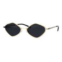 Diamond Shape Womens Sunglasses Thin Flat Metal Frame Fashion Shades - £7.87 GBP+