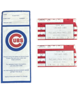 Wrigley Field Chicago Cubs Vs Phillies Tickets 1991 x3 1st Batter Home Runs - £31.10 GBP