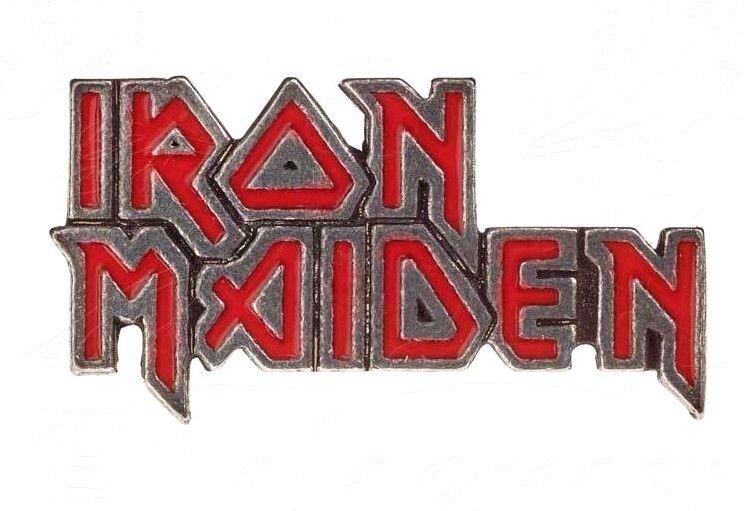 Primary image for Iron Maiden Pewter Officially Licensed Band Logo Pin Alchemy Rocks Metal PC505
